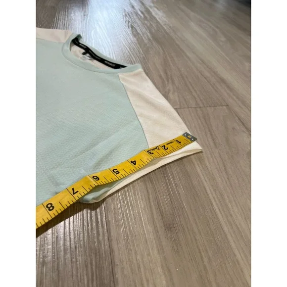 Adidas Primeblue Women Top Light Blue White Colorblock Athletic T Shirt Size M - Picture 7 of 16